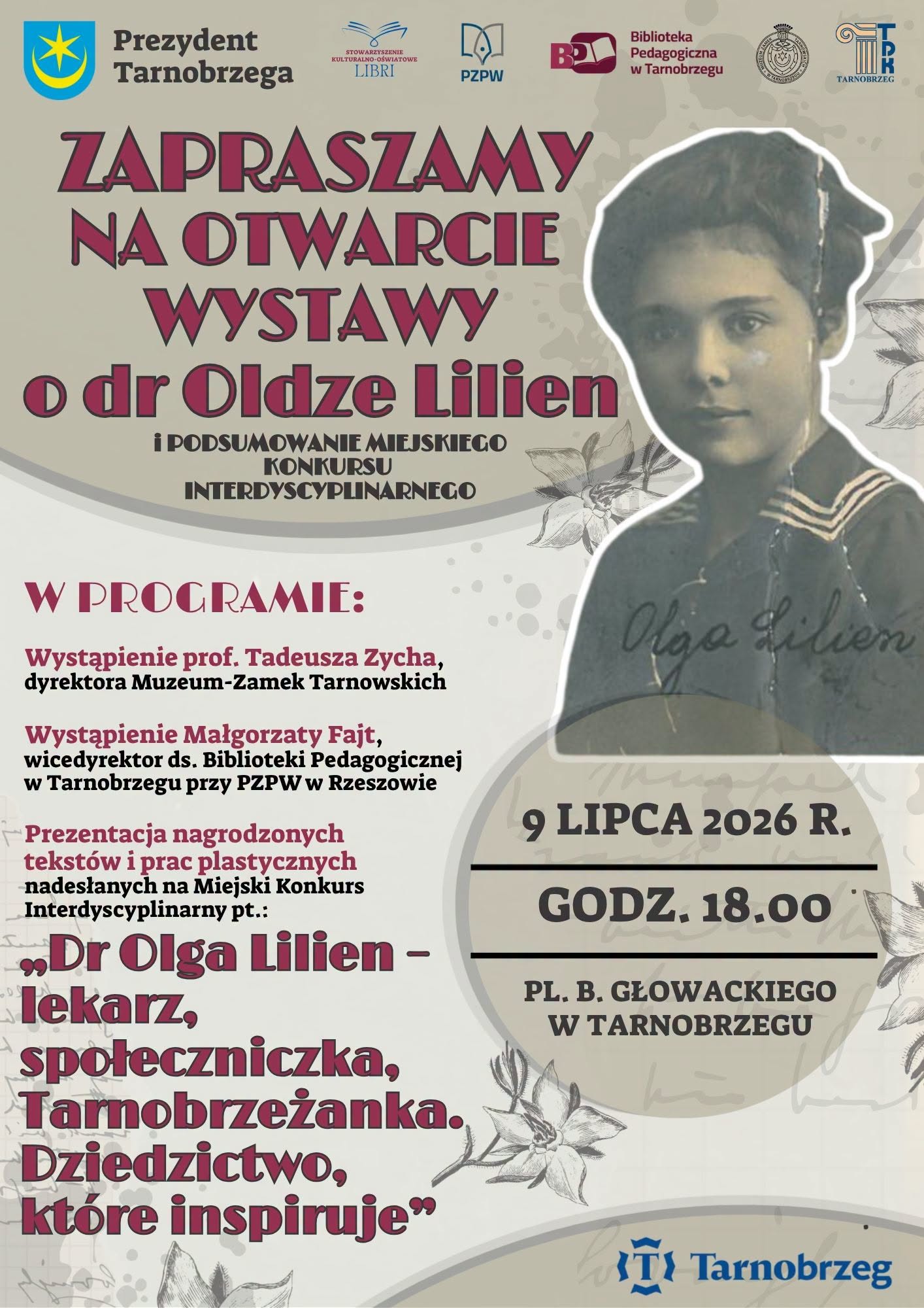Zapraszamy na otwarcie wystawy poświęconej dr Oldze Lilien